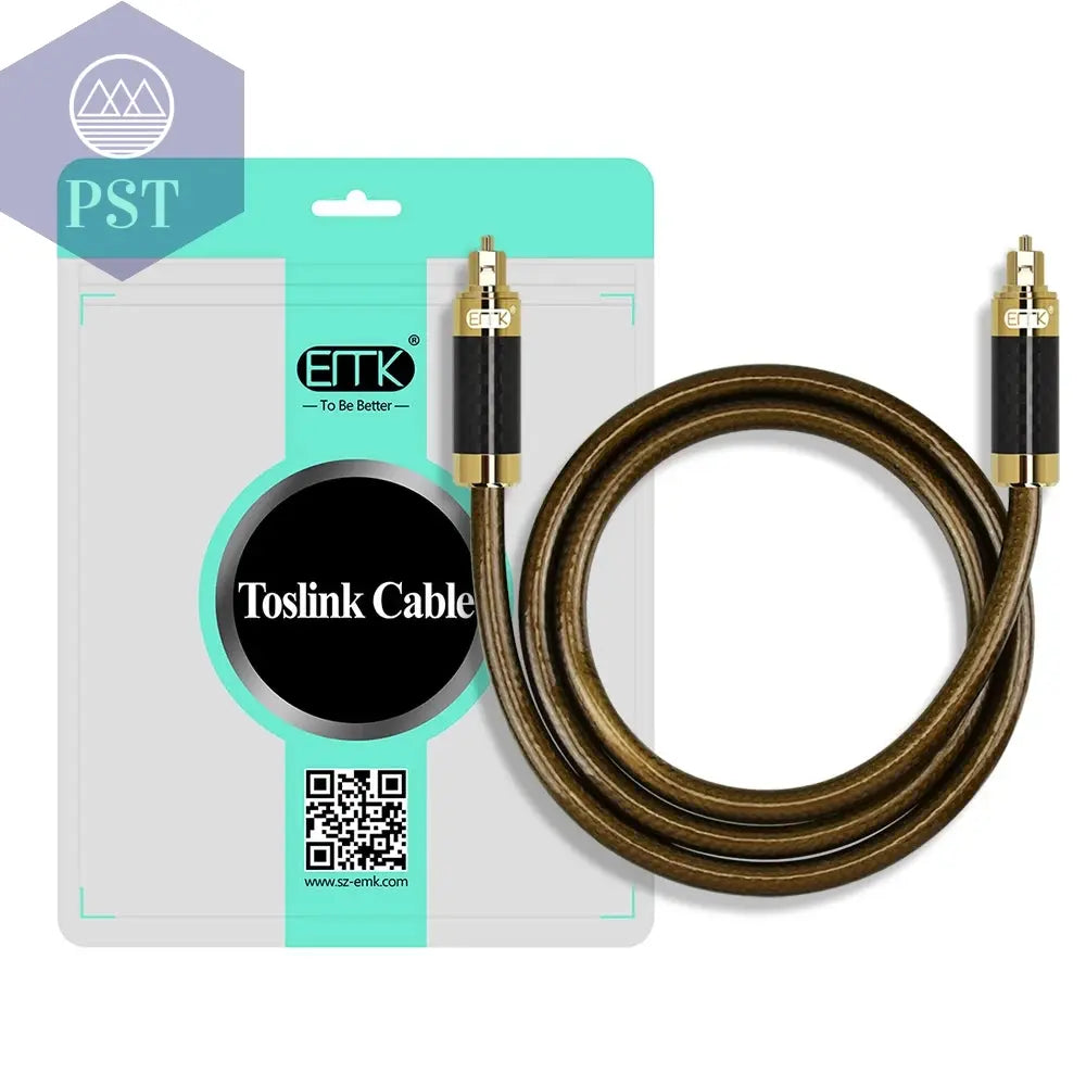 Emk optisches kabel toslink audio kabel spdif faser kabel 1m 3m 5m kohle faser schale für spearker sound bar tv toslink spdif kabel PST PS Tradings
