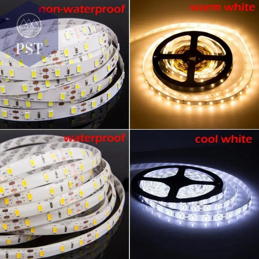 Led Strip Light 5630 5730 Waterproof 12V Flexible Tape 5m Natural White 4000K Cold White Warm White 3000K 6500K Red Green Blue PST PS Tradings