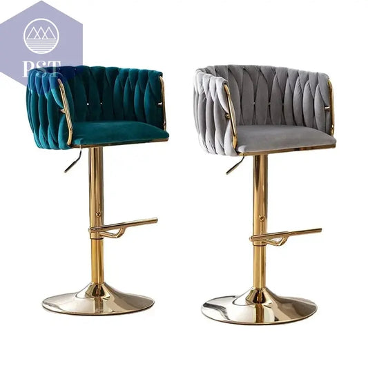 Moderner Luxus höhenverstellbar drehend Hotel Cafe Barhocker Hochstuhl personalisierbar SAMT Metall PST PS Tradings