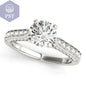 14k White Gold Round Cathedral Diamond Engagement Ring (1 1/2 cttw) PST PS Tradings Diamantring PST PS Tradings 5inches PST PS Tradings