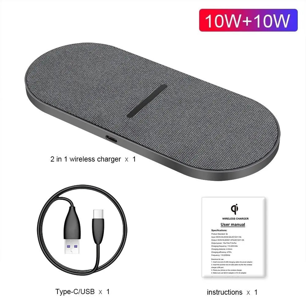 2 in 1 Dual Wireless Fast Charging Pad      Dual-10W PST PS Tradings