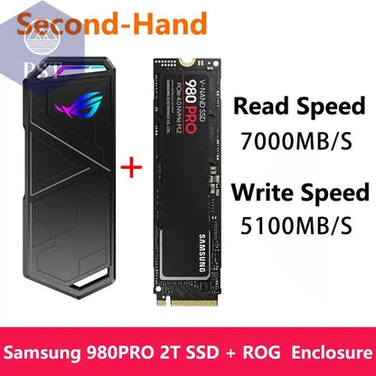 ASUS ROG STRIX ARION M.2 NVMe Gehäuse PST PS Tradings  Used 2T Samsung ASUS ROG STRIX ARION M.2 NVMe Gehäuse