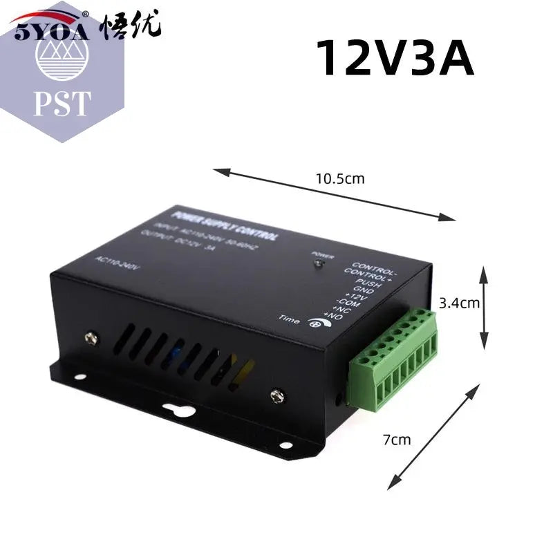 Access Control Power Supplier Transformer DC 12V 3A Door system Switch AC 110~240V Delay time max 15s High Quality Control - PST PS Tradings