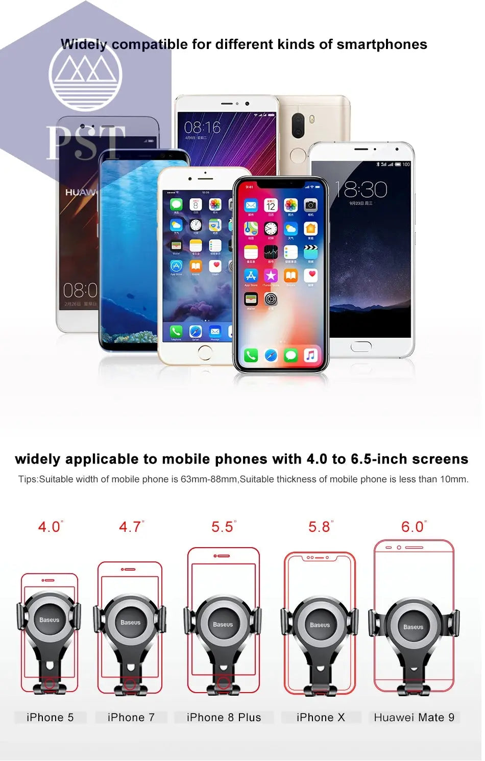 Baseus Gravity Autotelefonhalter für iPhone 16, Samsung, Saugnapf, Autohalterung für Telefone im Auto, Handyhalter, Ständer, 38,ajuan  Cellphones & Telecommunications - Cellphones     PST PS Tradings