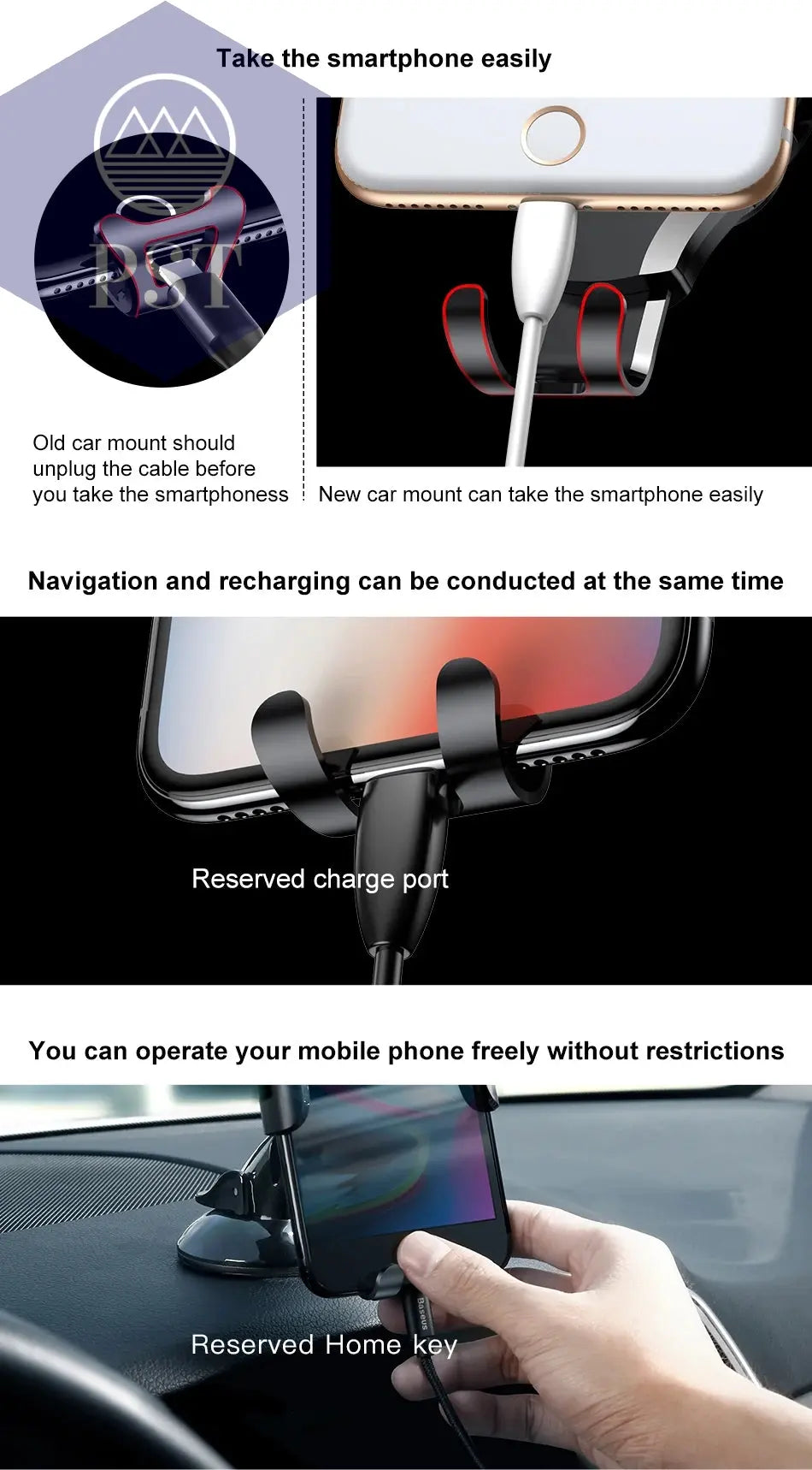 Baseus Gravity Autotelefonhalter für iPhone 16, Samsung, Saugnapf, Autohalterung für Telefone im Auto, Handyhalter, Ständer, 38,ajuan  Cellphones & Telecommunications - Cellphones     PST PS Tradings