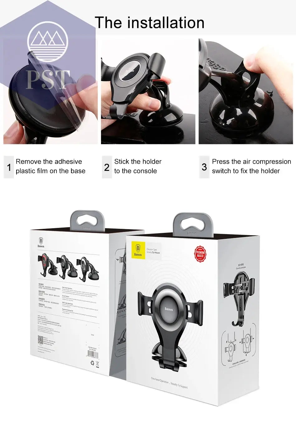 Baseus Gravity Autotelefonhalter für iPhone 16, Samsung, Saugnapf, Autohalterung für Telefone im Auto, Handyhalter, Ständer, 38,ajuan  Cellphones & Telecommunications - Cellphones     PST PS Tradings