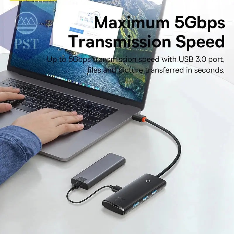 Baseus USB-C Hub 4* USB 3.0 USB-C Dock Adapter 4-in-1 PST PS Tradings USB-Hub PST PS Tradings  PST PS Tradings