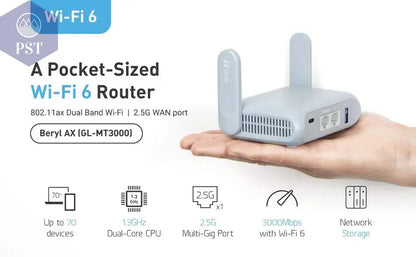 Beryl AX MT3000 Pocket-Sized Wi-Fi 6 Wireless Travel Gigabit Router,Cybersecurity, Tethering, RV, Parental Control PST PS Tradings  PST PS Tradings  PST PS Tradings Beryl AX MT3000 Pocket-Sized Wi-Fi 6 Wireless Travel Gigabit Router,Cybersecurity, Tethering, RV, Parental Control