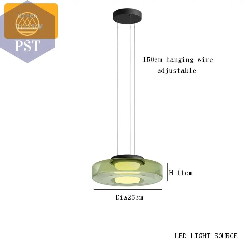 Elegante Glas-Chandelier für modernes Wohnen PST PS Tradings  PST PS Tradings green-25cm-natural-light PST PS Tradings