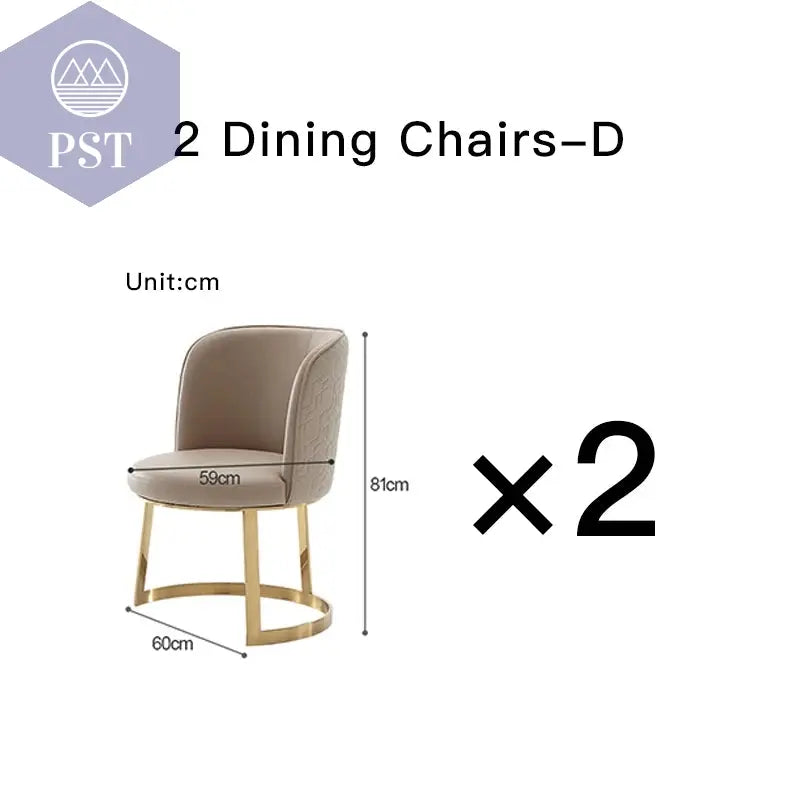 Eleganter Esstisch mit Stühlen Designer Esszimmer Marmor Style Esstisch Set PST PS Tradings Esstisch PST PS Tradings  PST PS Tradings