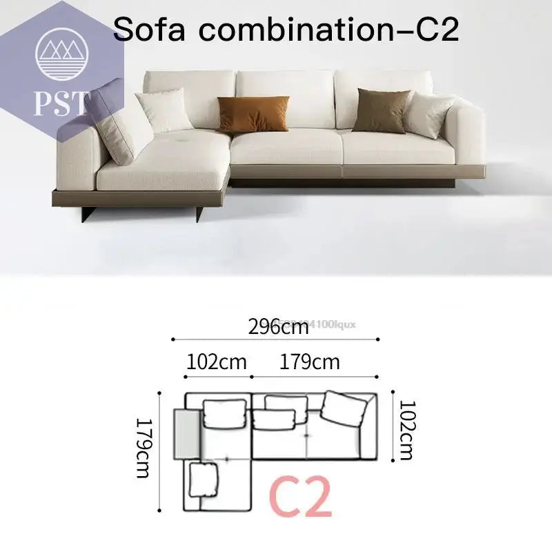 Elegantes Nordisches Ecksofa für Ihr Zuhause - PS Tradings Ecksofa 296cm-sofa-C2 PS Tradings