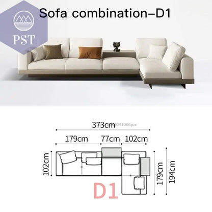 Elegantes Nordisches Ecksofa für Ihr Zuhause - PS Tradings Ecksofa 373cm-sofa-D1 PS Tradings