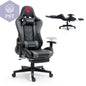 Ergonomischer Gaming Stuhl mit Fußstütze PST PS Tradings Möbel PST PS Tradings Black PST PS Tradings