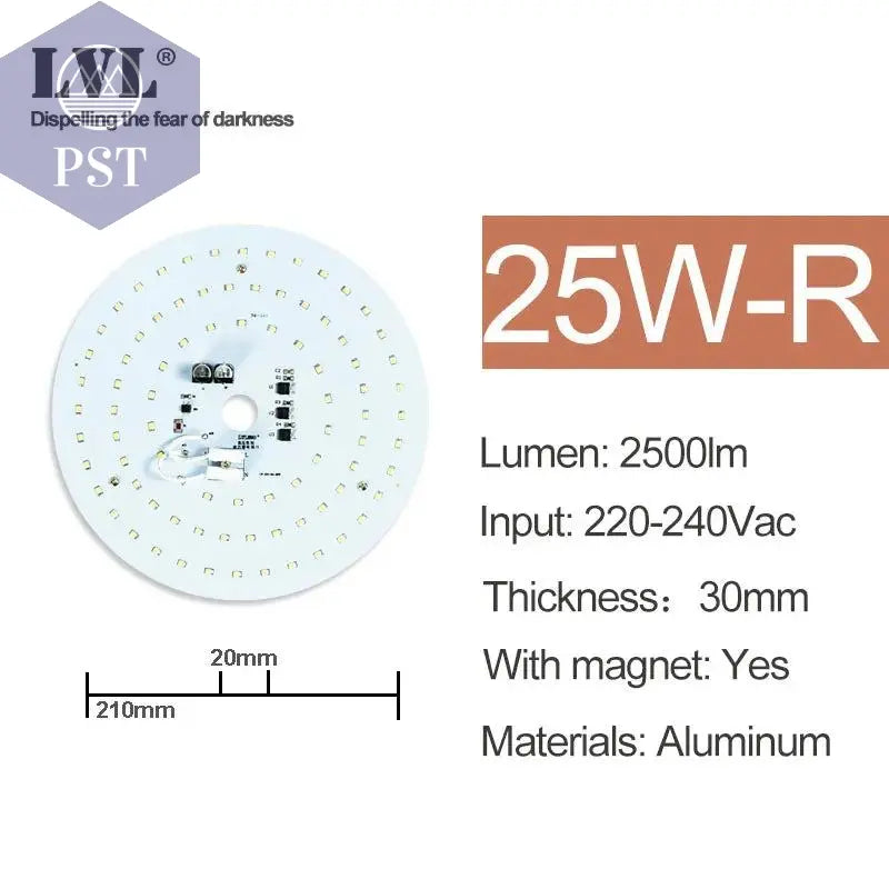 LED Panel Light 10W 18W 25W 40W No Flicker AC 220V 230V for Ceiling Light Source Square Round Panel Light       PST PS Tradings