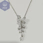LXOEN Marquise Cut Flower Zirconia Crystal Long Drop Earrings for Women Shiny Leaf CZ Stone Bridal Wedding Jewelry       PST PS Tradings