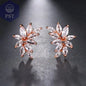 LXOEN Marquise Cut Flower Zirconia Crystal Long Drop Earrings for Women Shiny Leaf CZ Stone Bridal Wedding Jewelry       PST PS Tradings