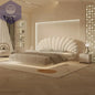 Luxuriöses King Size Designer Doppelbett Weiß PST PS Tradings Möbel PST PS Tradings pneumatic-structure-1.8x2m-bed PST PS Tradings