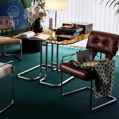 Minimalistischer moderner Wohnzimmer Stuhl aus Edelstahl PST PS Tradings Stuhl PST PS Tradings  PST PS Tradings