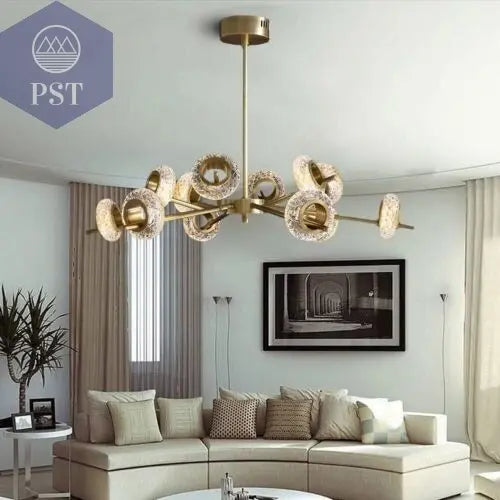 Modern 12-Light Modern Crystal Chandelier Elegant Lightning PST PS Tradings  PST PS Tradings  PST PS Tradings Modern 12-Light Modern Crystal Chandelier Elegant Lightning
