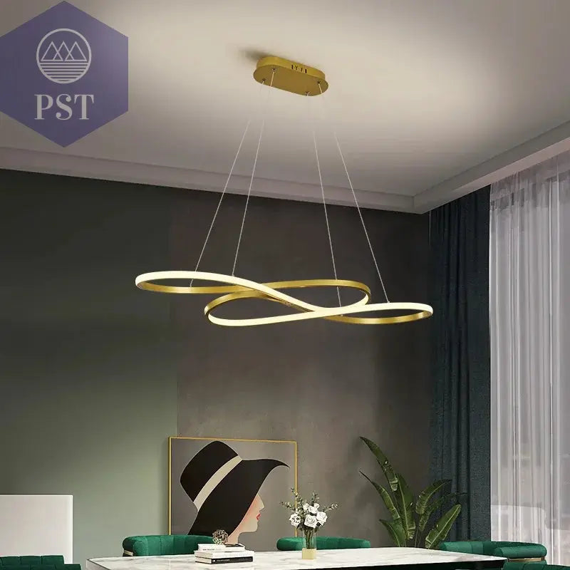 Moderne LED Deckenleuchte Pendelleuchte Beleuchtung Schwarz/Gold PST PS Tradings Deckenleuchte PST PS Tradings  PST PS Tradings