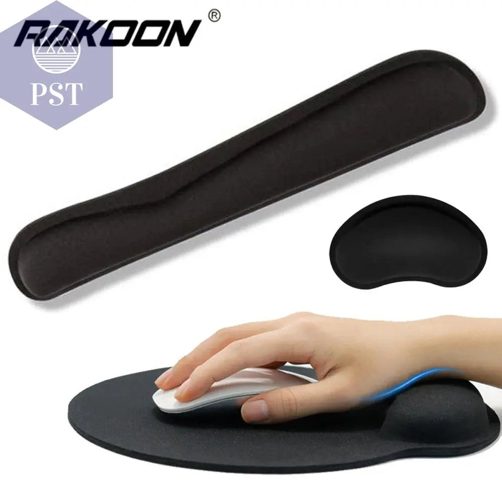 New Wrist Rest Mouse Pad Memory Foam Superfine Fibre Wrist Rest Pad Ergonomic Mousepad for Typist Office Gaming PC Laptop - PST PS Tradings