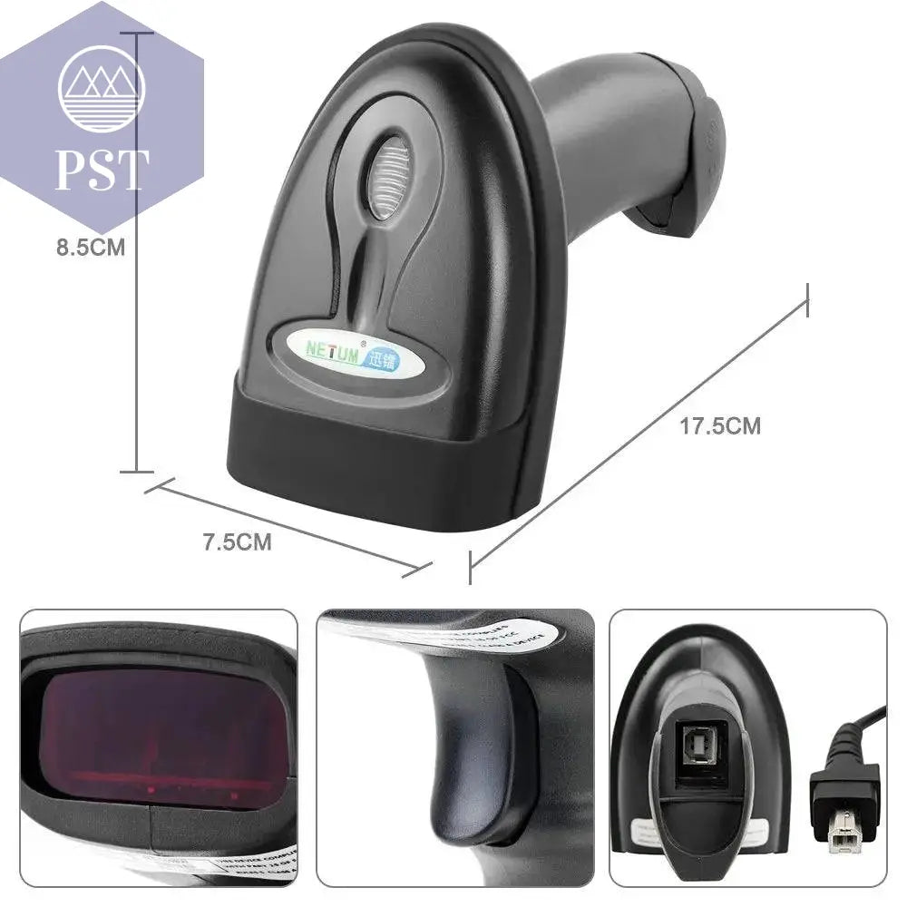 NETUM C750 Bluetooth QR 2D Barcode Scanner AND C830 Wireless Laser 1D usb Bar Code Reader for IOS Android Windows Mobile Payment - Property & Safety Tradings