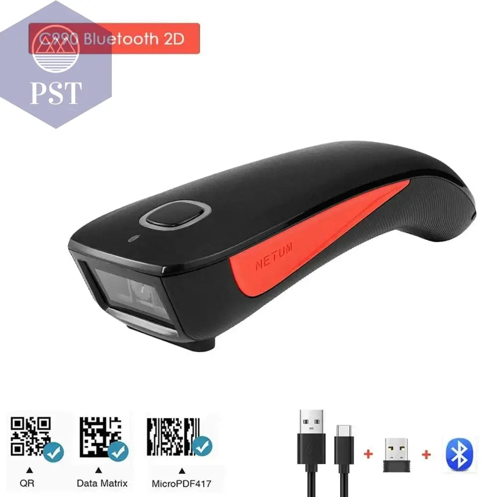NETUM C750 Bluetooth QR 2D Barcode Scanner AND C830 Wireless Laser 1D usb Bar Code Reader for IOS Android Windows Mobile Payment - Property & Safety Tradings