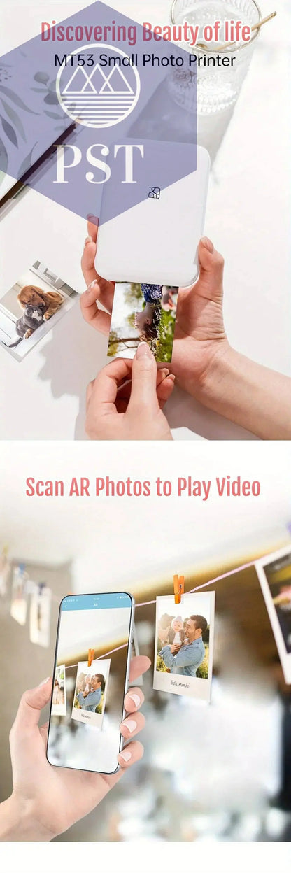 Portable Wireless Photo Printer Compatible With IOS/Android Wireless Devices, ZINK Printing, Portable Pocket Smart Printing - Property & Safety Tradings