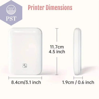 Portable Wireless Photo Printer Compatible With IOS/Android Wireless Devices, ZINK Printing, Portable Pocket Smart Printing - Property & Safety Tradings