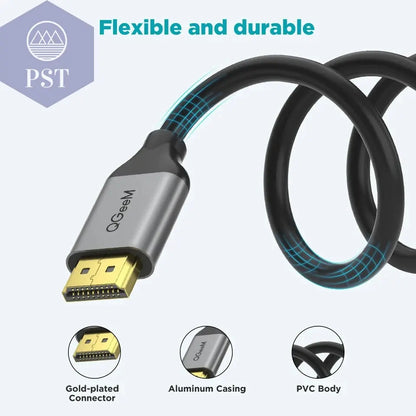 QGeeM 8K HDMI Kabel HDMI 2.1 für Xiaomi Xbox PS5 PS4 Chromebook 120Hz Splitter Cord  Cable     PST PS Tradings