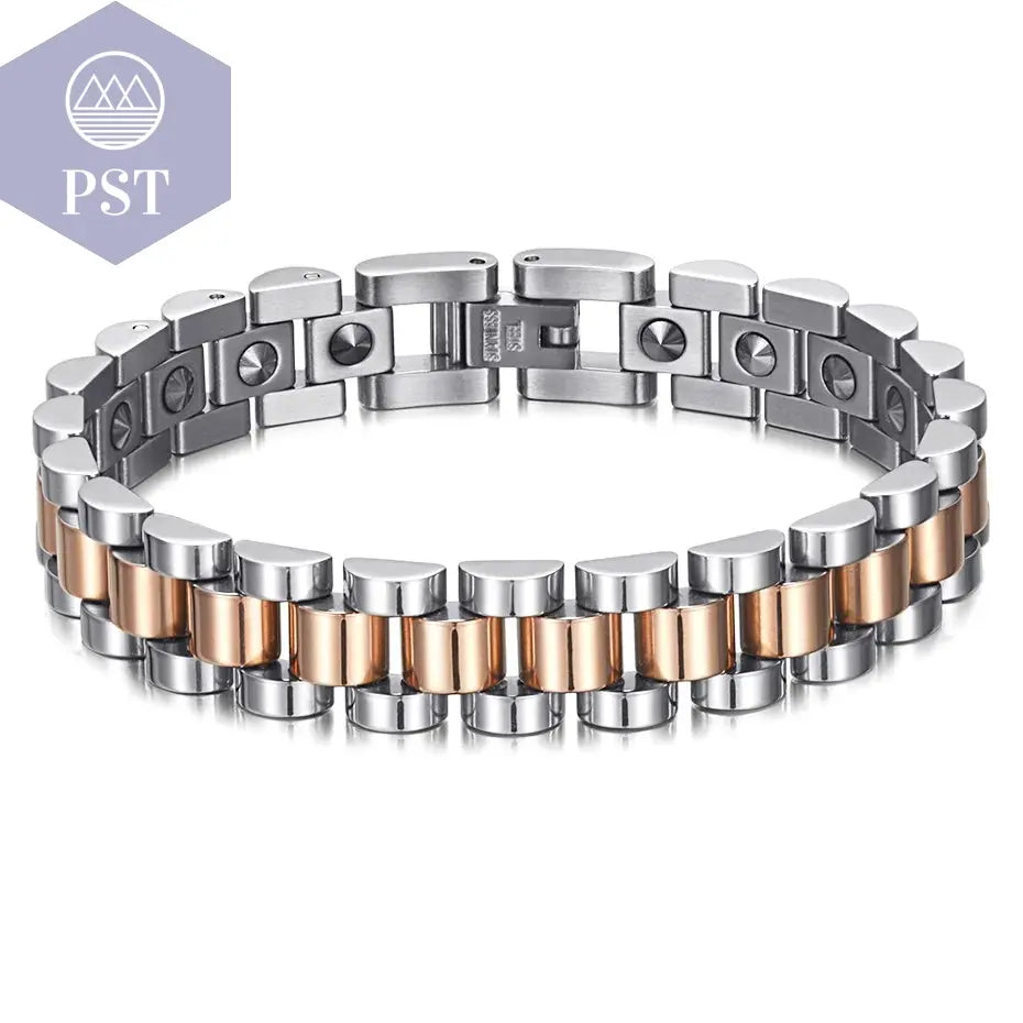 RainSo 99.999% Reinem Germanium Armband für Frauen Korea Beliebte Edelstahl Gesundheit Magnetische Germanium Energie Paar Schmuck  Modeschmuck     PST PS Tradings