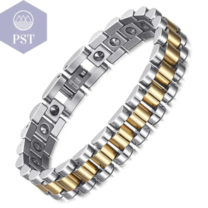 RainSo 99.999% Reinem Germanium Armband für Frauen Korea Beliebte Edelstahl Gesundheit Magnetische Germanium Energie Paar Schmuck  Modeschmuck     PST PS Tradings