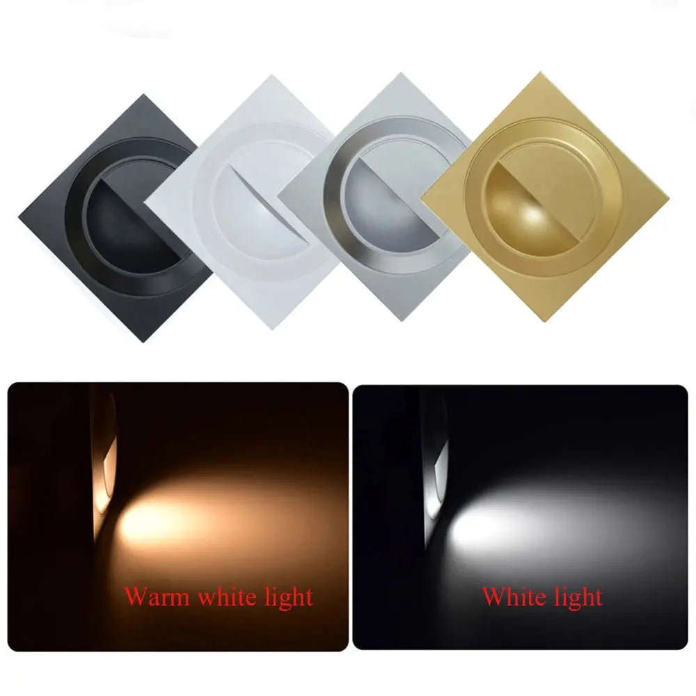 Einbau in LED-Treppen licht 85-265V Wand leuchte Beleuchtung Schritt Treppe Gang Lampen warm kühl weiß Keller Durchgang Fuß lichter       PST PS Tradings