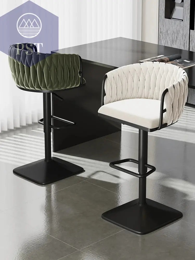 Samt Bar Stuhl Home Küche Hoch hocker Cafe Lift Drehstuhl Luxus Theken hocker moderner Bar stuhl mit Rückenlehnen möbeln       PST PS Tradings