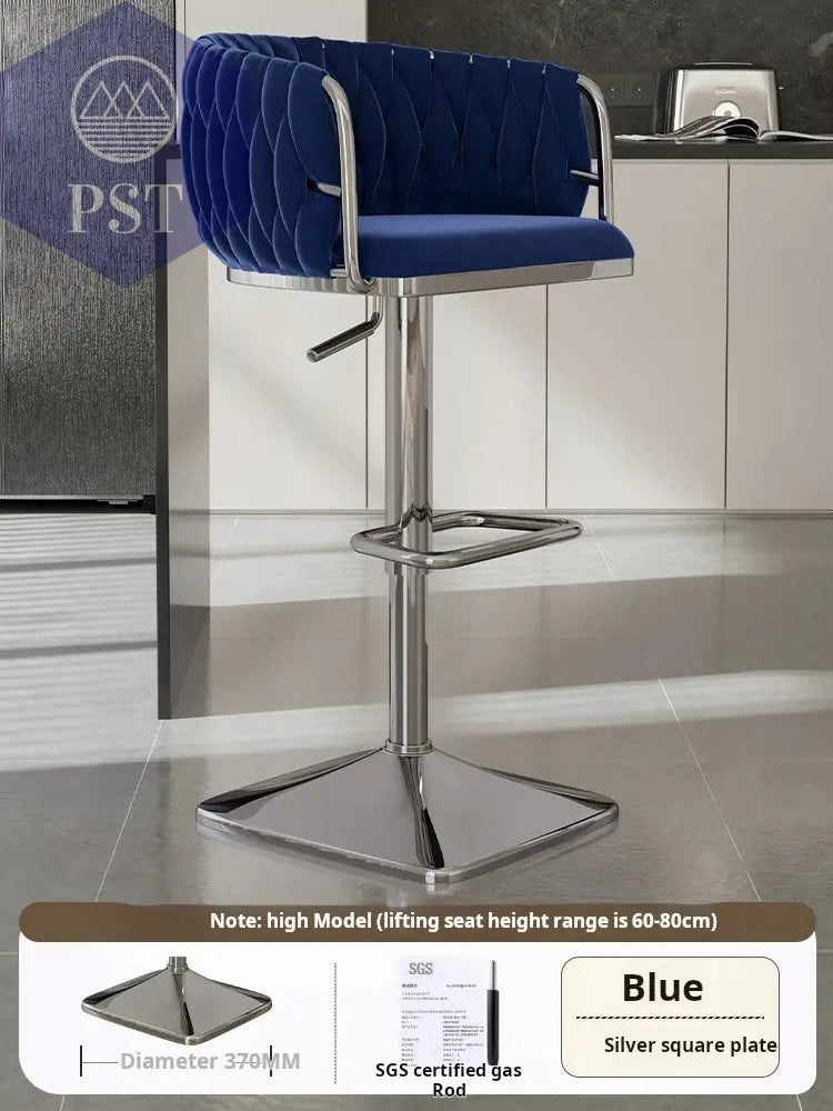 Samt Bar Stuhl Home Küche Hoch hocker Cafe Lift Drehstuhl Luxus Theken hocker moderner Bar stuhl mit Rückenlehnen möbeln       PST PS Tradings