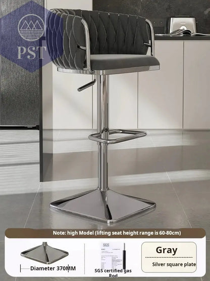 Samt Bar Stuhl Home Küche Hoch hocker Cafe Lift Drehstuhl Luxus Theken hocker moderner Bar stuhl mit Rückenlehnen möbeln       PST PS Tradings
