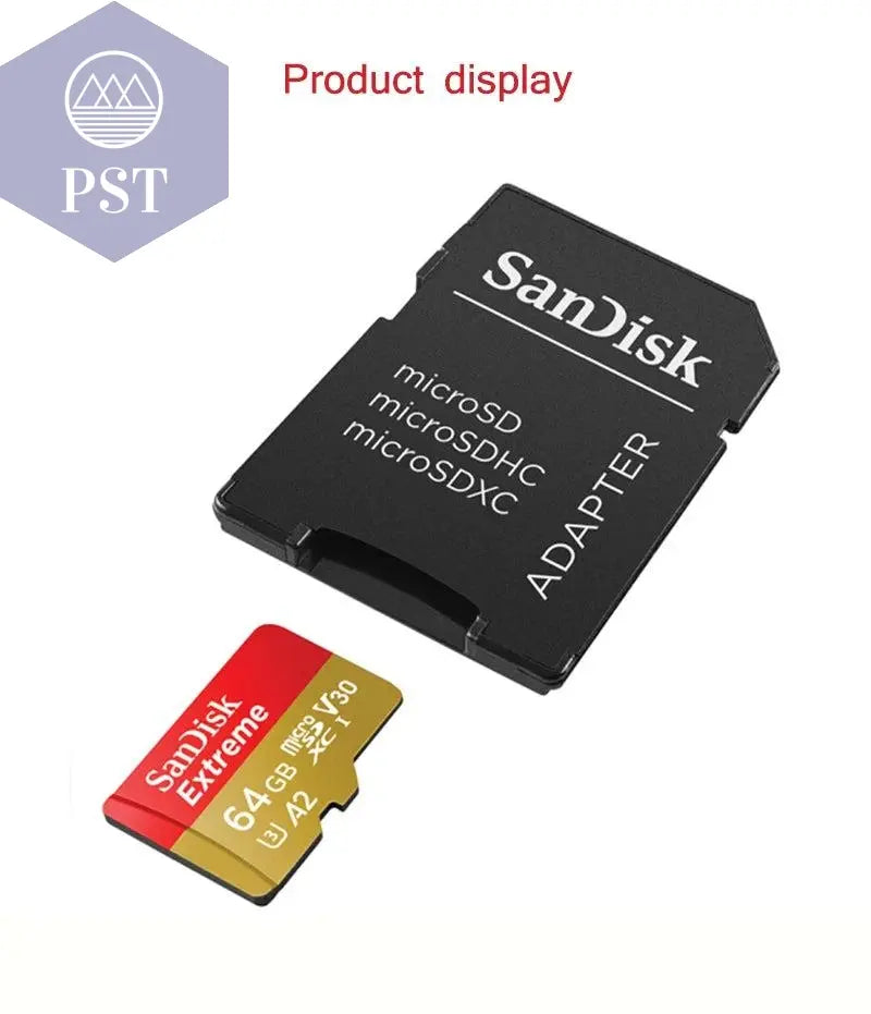 Sandisk Micro SD Card Original Extreme A2 V30 U3 SDXC Flash 32GB 64GB 128GB 256GB MicroSD Card 190MB/s TF Card for Phone Tablet - PST PS Tradings