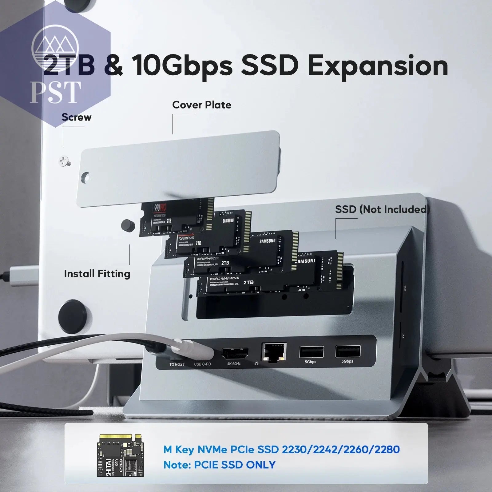 USB HUB 11-in-1 Docking Station SSD-Hub Mac Windows PST PS Tradings Docking PST PS Tradings  PST PS Tradings