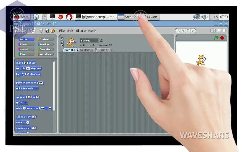Waveshare 10,1 Zoll kapazitiver Touchscreen-LCD (E), 1024 x 600, HDMI, vollständig laminierter Bildschirm, unterstützt Raspberry Pi, Jetson Nano  Electronics     PST PS Tradings