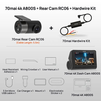 Dual Lens 4K Dashcam with Built-in GPS and Parking Monitior       PST PS Tradings
