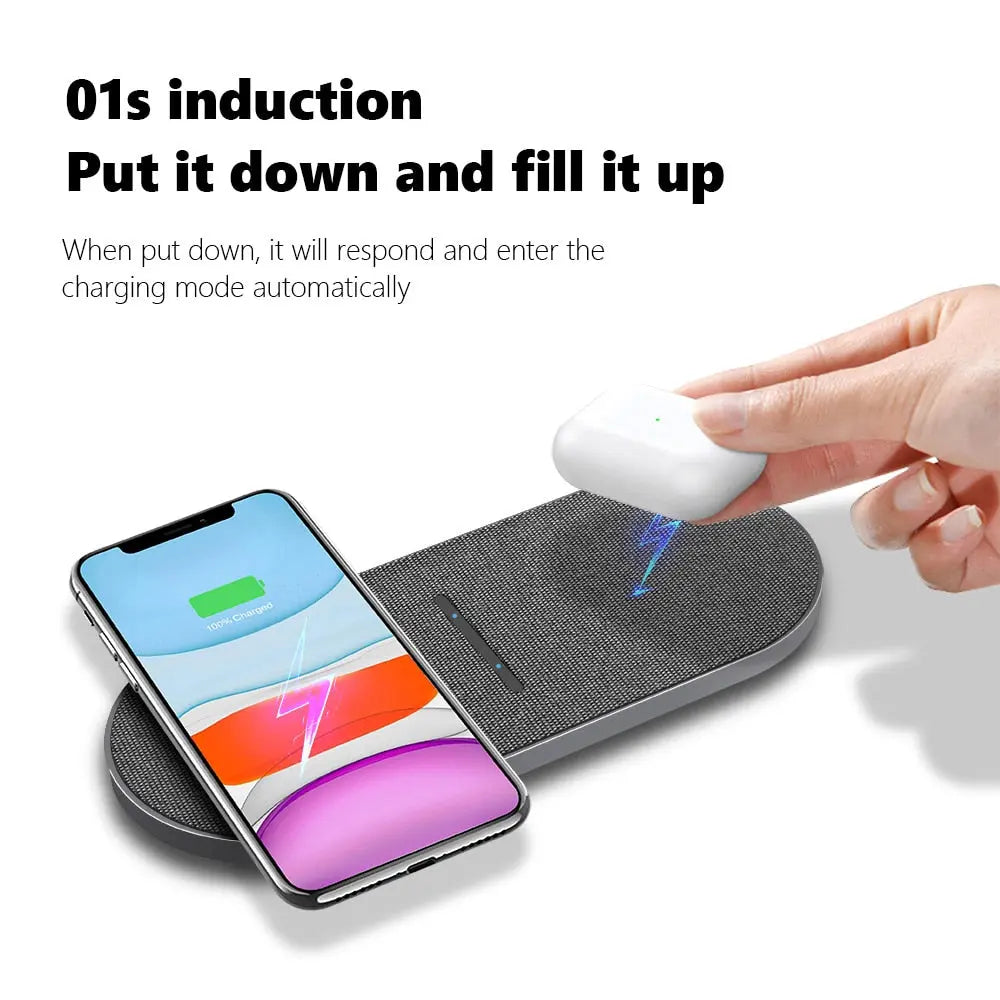 2 in 1 Dual Wireless Fast Charging Pad       PST PS Tradings